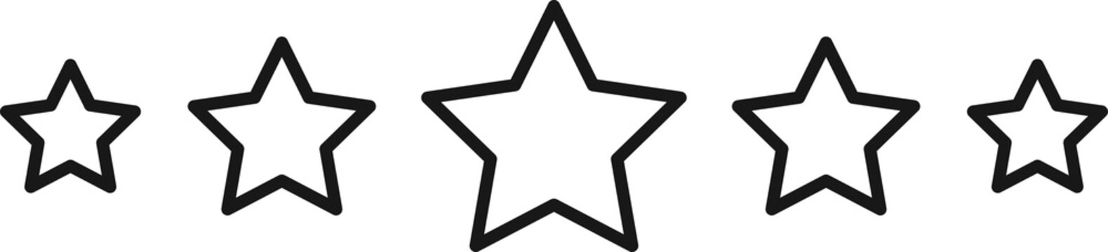 Rating mark best quality stars rate outline icon