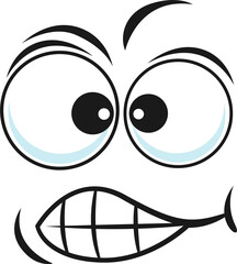 Cartoon face vector embarrassment emoji feelings