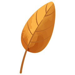 Brown Autumn Fall Leaf PNG Clipart Illustration