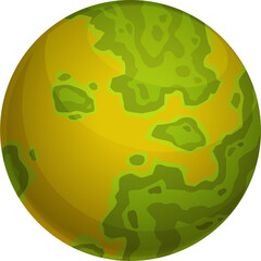 Cartoon eco planet magic alien world globe sphere