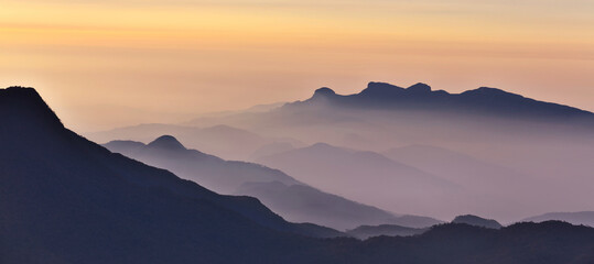 Mountains silhouette