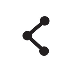 Graphic flat share icon for your design and website