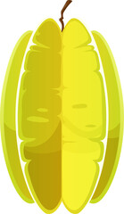 Starfruit isolate carambola whole yellow carambola