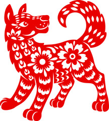 Chinese New Year dog or puppy lunar calendar sign