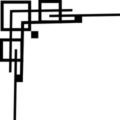 Romantic bracket corner elegant contour edge icon