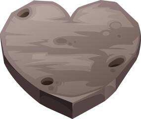 Heart of metal, silver, stainless steel isolated