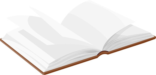 Open encyclopedia, library textbook in hardcover