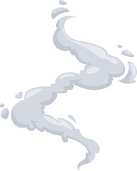 Misty cloud trail, steam vapor, puff of gas smoke