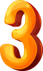 Vector three score digit number, third numeral