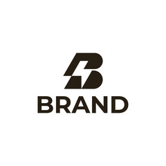 This logo is a combination of the letter B and electricity. The style of this logo is simple, minimalist, modern, abstract.