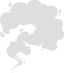 Bomb boom fiery cloud and smoke fire burst effect