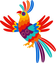 Parrot mexican tropical bright color plumage bird