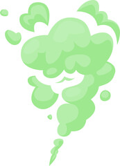 Steam vapor, green gas puff air smoke burst cloud