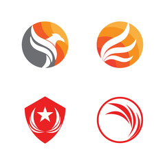 Feather ilustration logo vector template design
