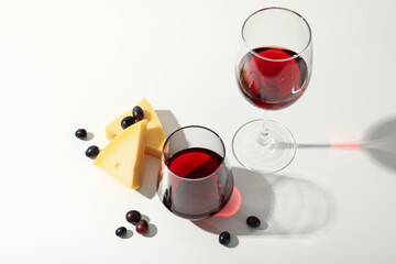 Concept of tasty and delicious alcohol drink, wine