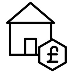house price pound icon