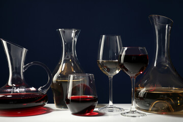 Concept of tasty and delicious alcohol drink, wine