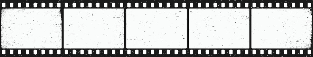 Old grunge movie film long strip vintage filmstrip