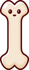 Cartoon bone character funny human skeleton part