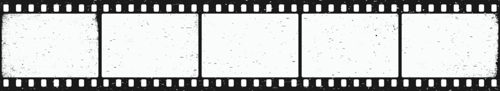 Old grunge movie film long strip vintage filmstrip