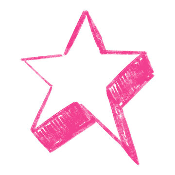 illustration, stars pencil outline effect, hand drawn stars, doodles with pencils