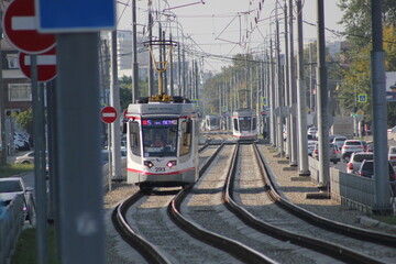 Obraz premium tram in the city