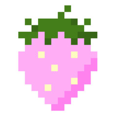 いちご　ドット絵　アイコン　ピンク
