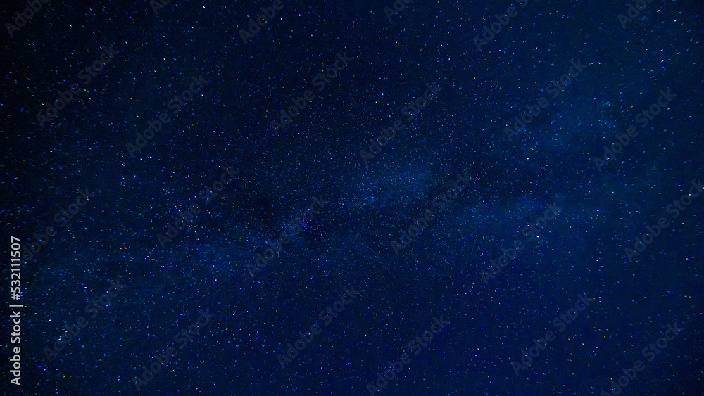 Wall mural stars on night blue starry sky. milky way, galaxies and universes on a dark deep background