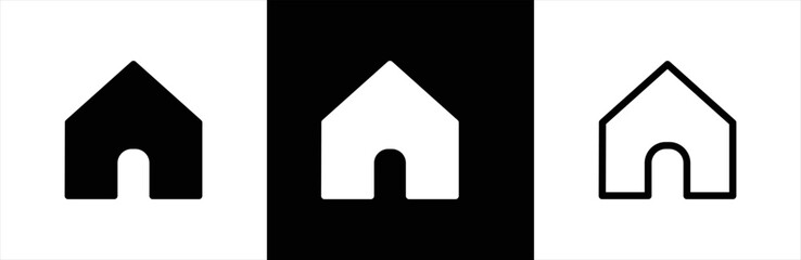 Web home icon. Web home icon for apps and websites. House icon. Vector illustration.