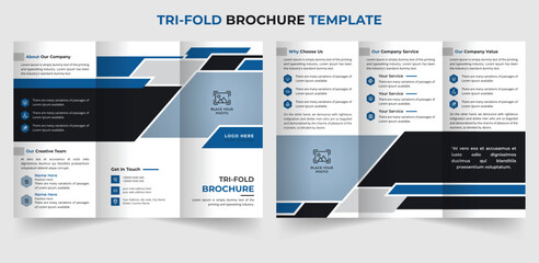 Modern multipurpose trifold business brochure template design