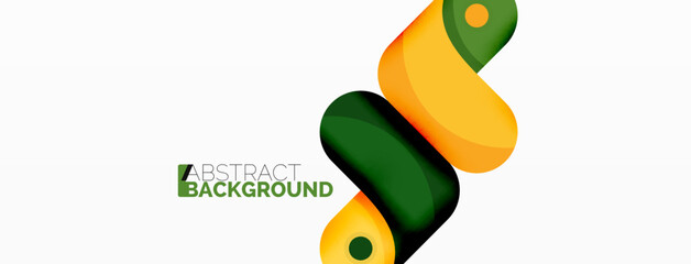 Creative geometric wallpaper. Round arrow shape minimal geometric background. Techno business template for wallpaper, banner, background or landing