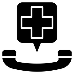 Obraz premium Emergency Call glyph icon. Can be used for digital product, presentation, print design and more.