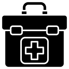 First Aid Kit glyph icon. Can be used for digital product, presentation, print design and more.