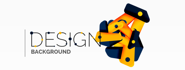 Creative geometric wallpaper. Minimal abstract background. Color bright overlapping lines composition vector illustration for wallpaper banner background or landing page