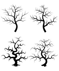 Fototapeta premium Halloween Spooky Tree Vector Art