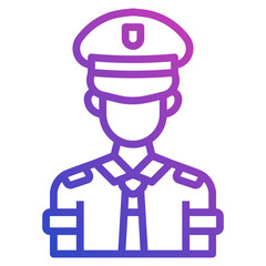 Police line gradient icon. Can be used for digital product, presentation, print design and more.