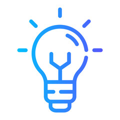 light bulb gradient icon