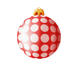Watercolor christmas ball.