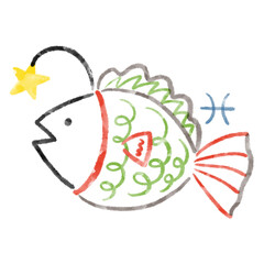魚座のイラスト