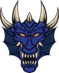 Vector illustration of dragon head