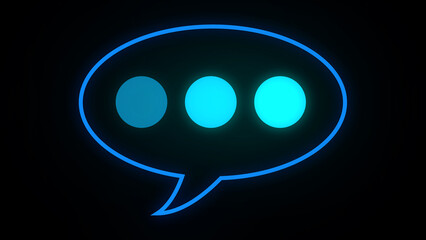 Trendy stylish yet simple attractive speech chat bubbles for text and chatting. Chat Box pop-up animation, message box animated icon.Style of thinking symbol.