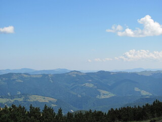 clouds over the mountain