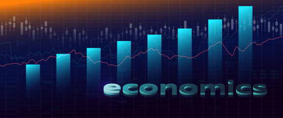 Business and economic concept background, Finance Banking.