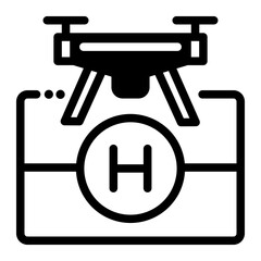 landing drone icon illustration 