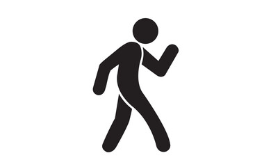 Walking the symbol of indomitability vector Illustration.