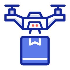 drone delivery icon illustration 