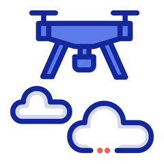 flying drone icon illustration 