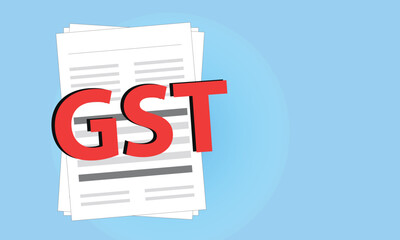 GST. Good and Services Tax concept. GST tax. vector.