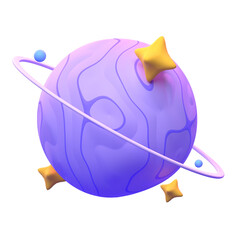 Uranus in 3d render for graphic asset web presentation or other