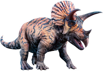 Triceratops from the Cretaceous era 3D illustration  © warpaintcobra